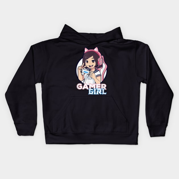 Girl Gamer Kids Hoodie by LovelyDayG